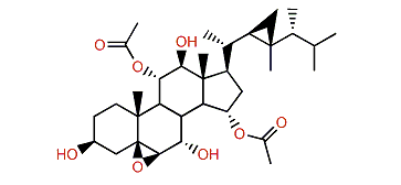 5b,6b-Epoxygorgostane-3b,7a,11a,12b,16a-pentol 11,16-diacetate